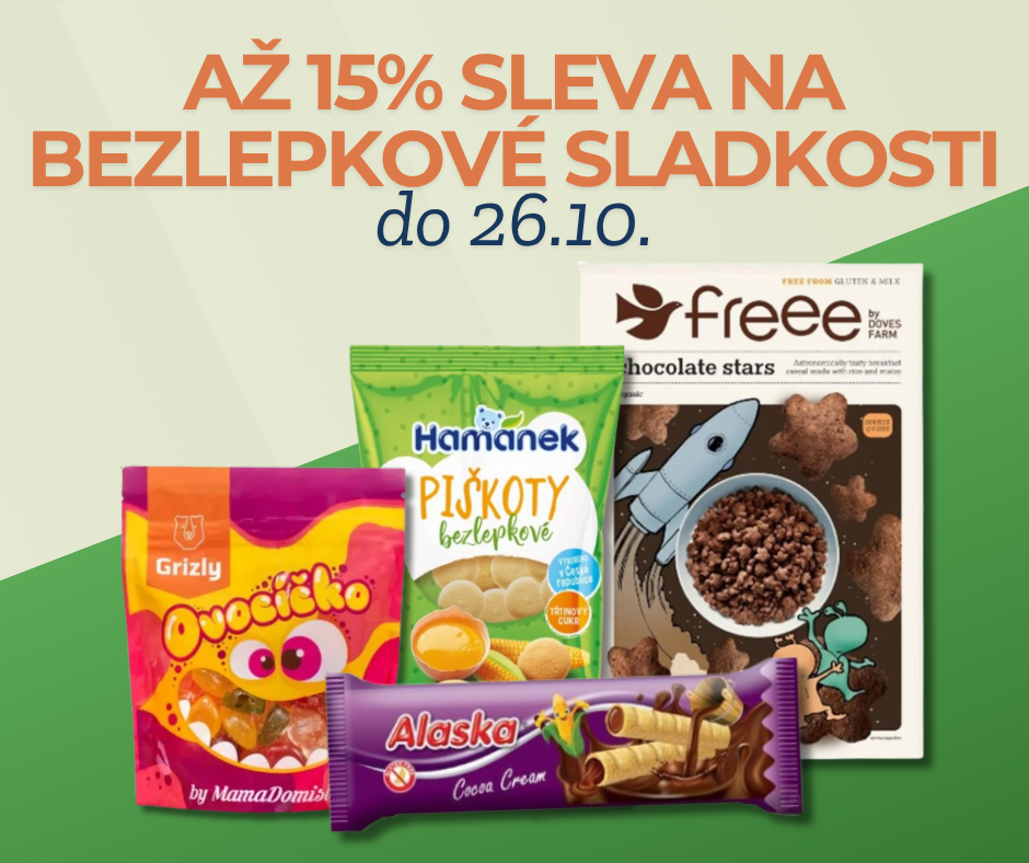 Sleva až 15 % na bezlepkové sladkosti
